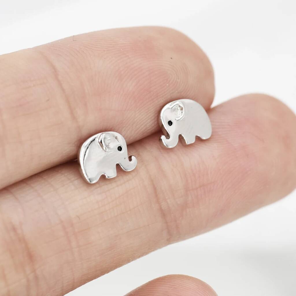 Pendientes infantiles con forma de elefante